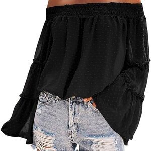 Off The Shoulder Top Flared Bell Sleeve Women's Shirts Blouses Small Whimsigoth